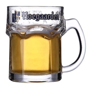 高端加厚扎啤杯500ml玻璃带手柄家用大容量网红精酿啤酒杯英雄杯