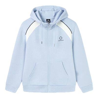 361度运动外套女连帽卫衣拼色长袖帽衫上衣秋季新品562519051A