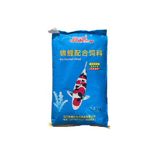 锦鲤鱼饲料40斤袋装鱼粮锦鲤金鱼增色通用颗粒观赏鱼专用浮水鱼食