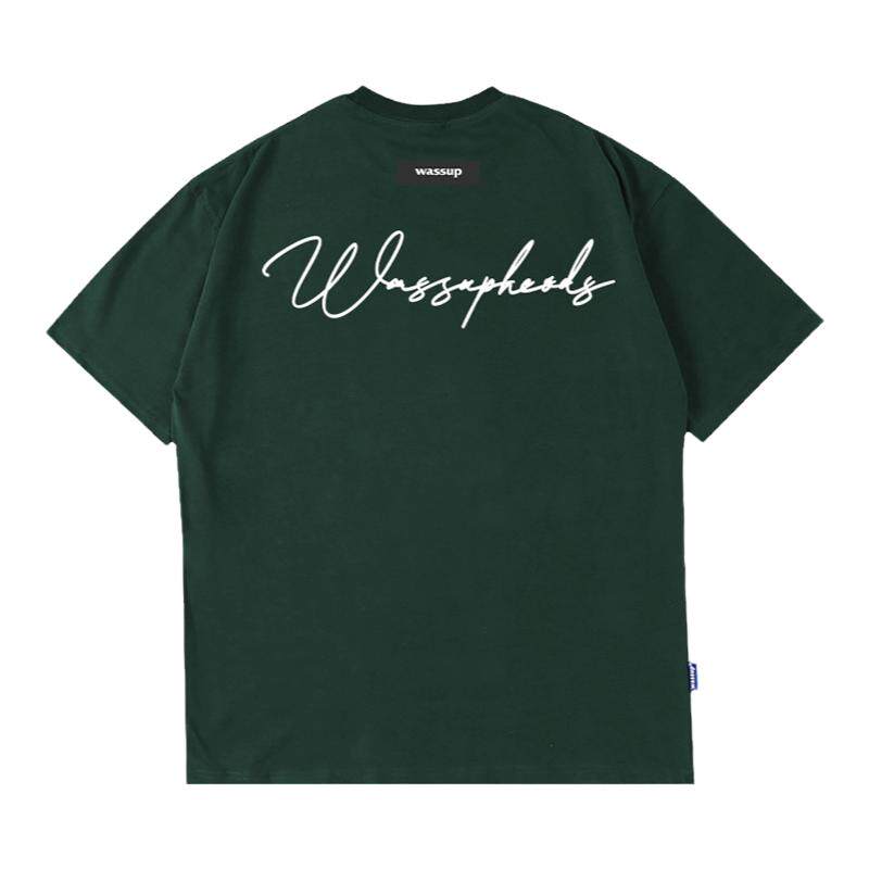 wassup潮牌美式字母短袖t恤