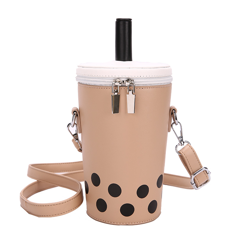 奶茶杯包包女2024新款潮日系可爱少女创意设计水桶网红单肩斜挎包