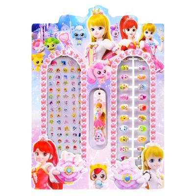 儿童指甲贴女孩无毒无味美甲贴