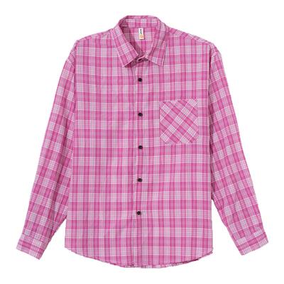 Holocene粉色格纹长袖衬衫