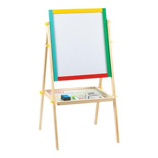 木制实木支架小黑板儿童磁性力白板涂鸦可擦带笔和板擦写字画画板