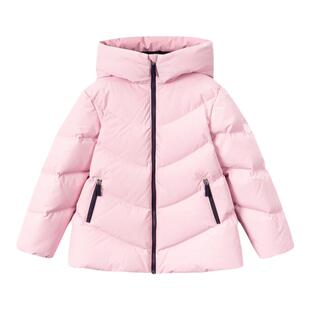【新品】Jacadi亚卡迪女童粉色连帽加厚羽绒服冬中长款2040597