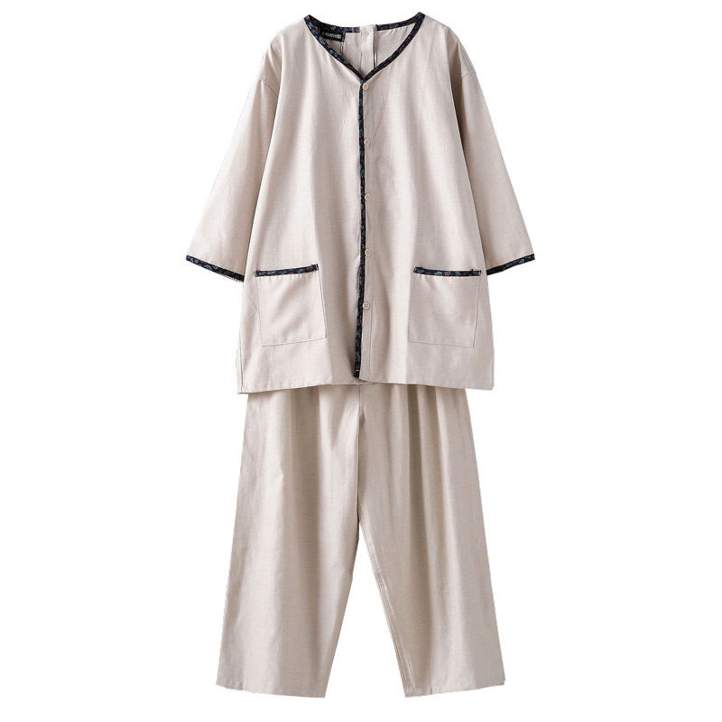 合逸衣 长款男女前后开衫艾灸服 按摩服 中医养生浴服理疗服 HK06