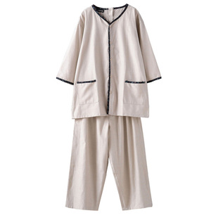 合逸衣 长款男女前后开衫艾灸服 按摩服 中医养生浴服理疗服 HK06
