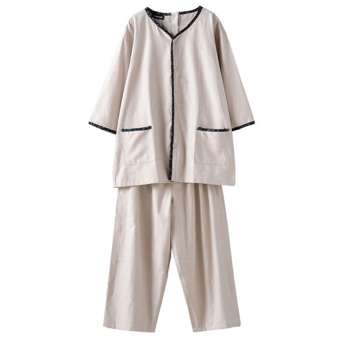 合逸衣 长款男女前后开衫艾灸服 按摩服 中医养生浴服理疗服 HK06