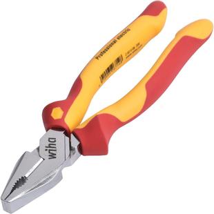 德国wiha威汉钳子电工专用进口绝缘尖嘴钳钢丝老虎钳斜口钳剥线钳