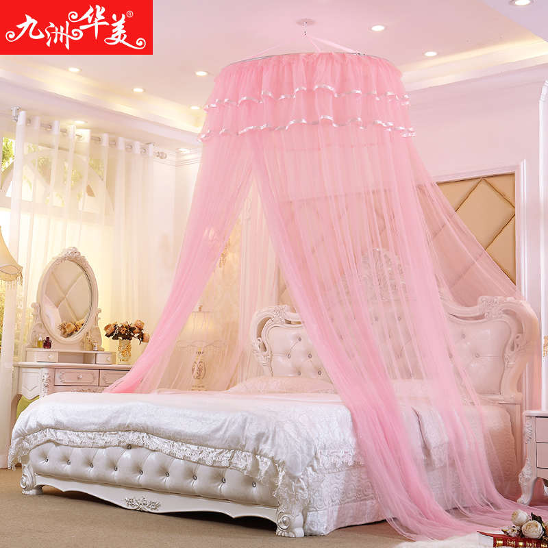 吊顶吸顶圆形蚊帐1.8米1.5m双人床通用型免打墙1.2米单人家用2米