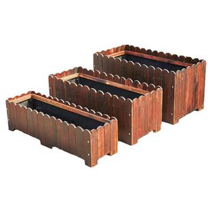 防腐木花箱定制实木花盆大号户外庭院种植箱阳台室外种菜盆长方形