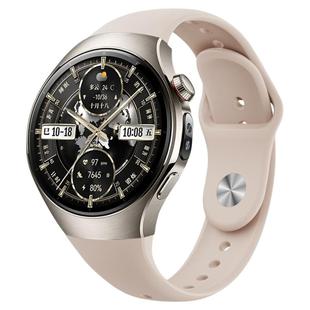 适用华为watch5手表十周年款专用一体反扣硅胶表带运动智能手表46mm苍穹黑钛空银腕表带42晨曦金男士秋冬透气