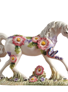 马摆件风水公司乔迁新店工艺品