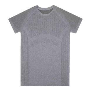 Light Weight美式无缝提花运动短袖夏季速干训练健身弹力修身T恤