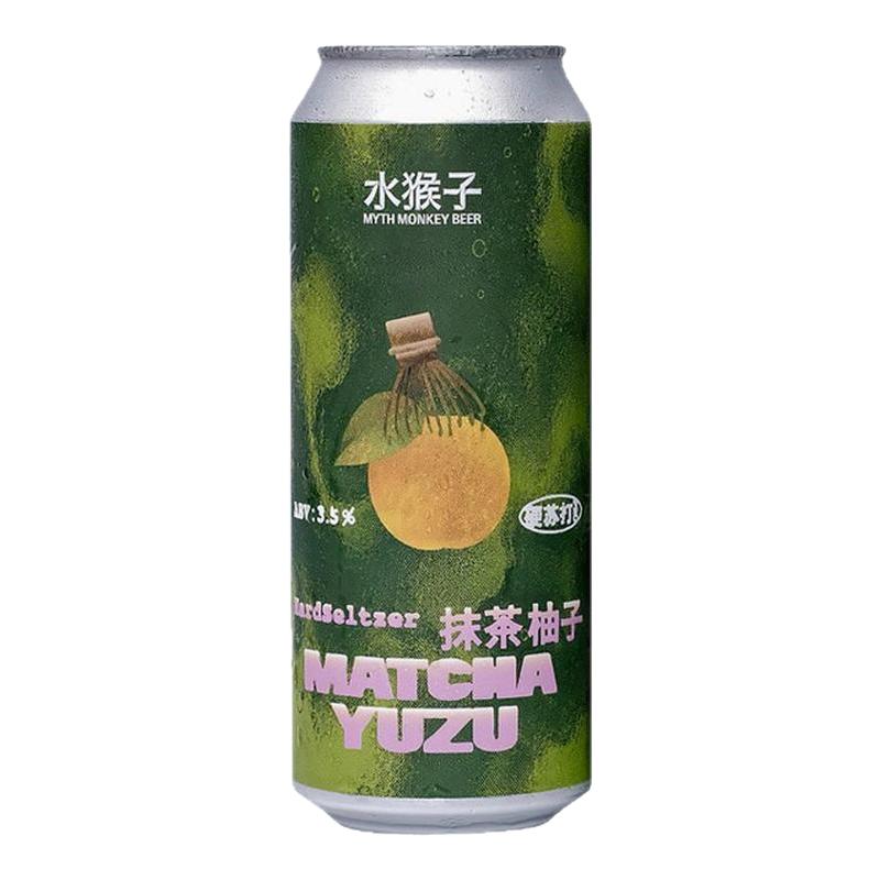 国产精酿水猴子酿造抹茶柚子硬苏打发酵酒啤酒500ml听装