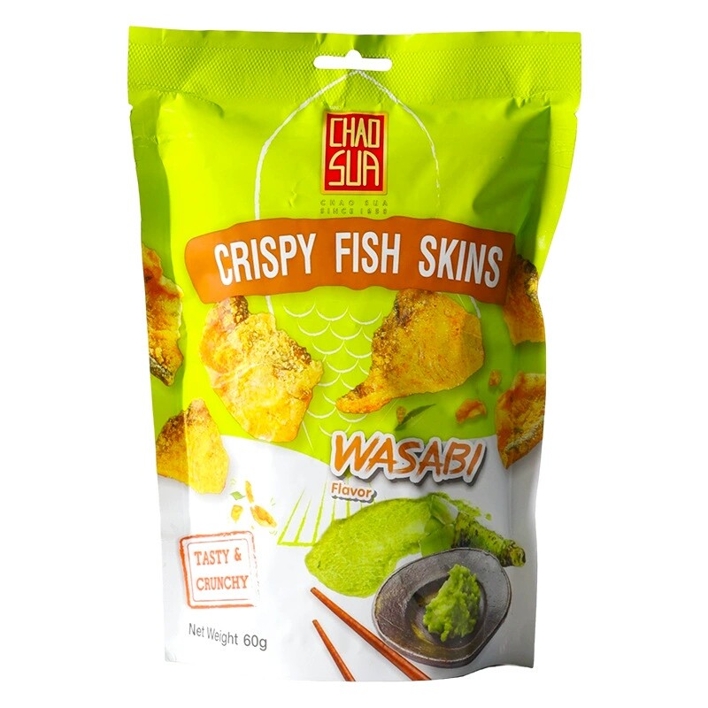 泰国进口座山牌芥末风味脆鱼皮网红香脆解馋追剧即食膨化零食小吃