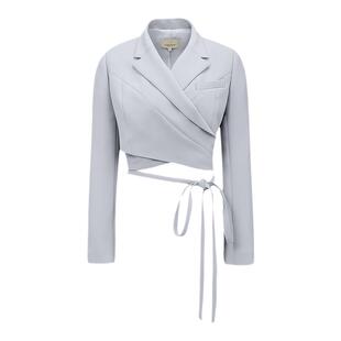 【不完美受害人】剧中款 CISSONNE赛颂仿醋酸面料设计感高腰西装