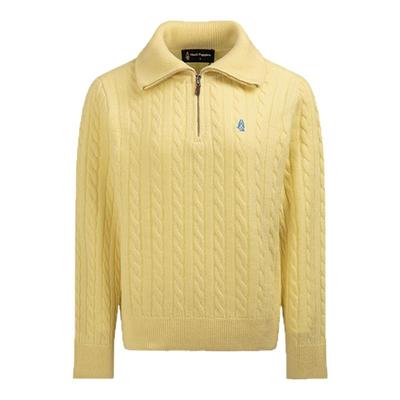 暇步士女装全羊毛半拉链针织衫