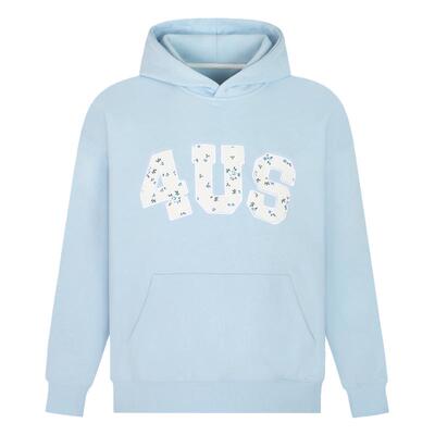 FORUYES贴布绣字母连帽衫