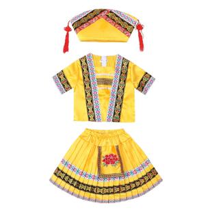 新款儿童仡佬族民族服装男女童幼儿园仡佬族舞蹈演出服仫佬族服饰