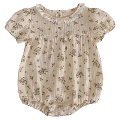 女宝宝夏装韩版碎花连体衣