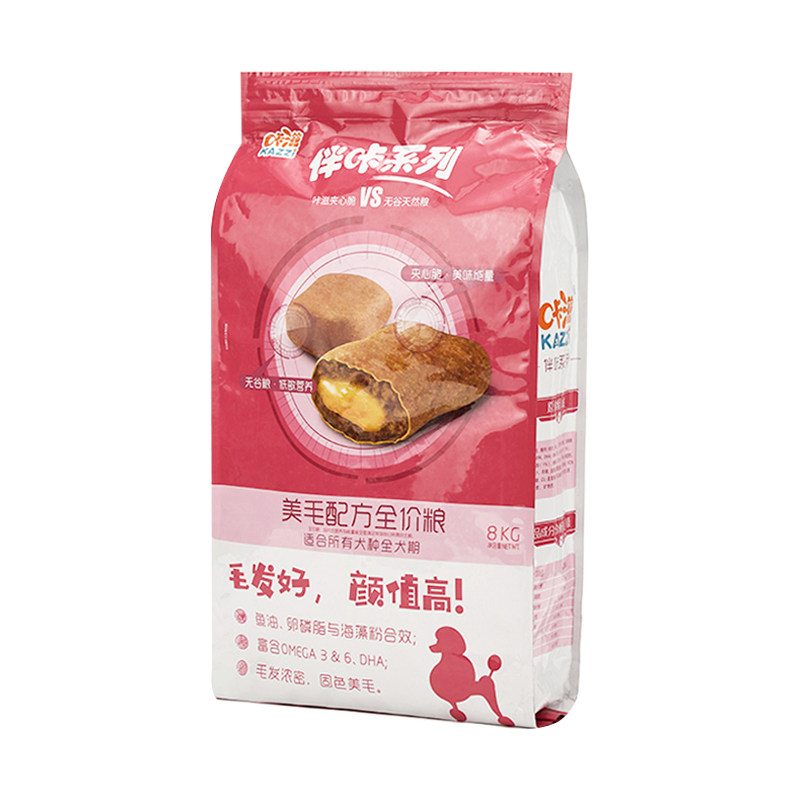 咔滋美毛亮毛夹心狗粮无谷犬粮