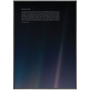 淡蓝色圆点装饰画客厅墙画卧室抽象壁画宇宙星空太空暗淡蓝点挂画