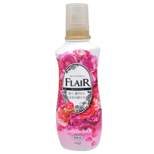 日本进口FLAIR花王衣物柔顺剂柔软剂抗菌抗皱除臭抗皱防静电520ML