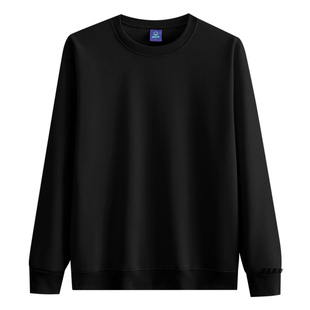 餐饮店员工作服圆领卫衣定制印字秋冬加绒烧烤小吃饭店服务员工衣