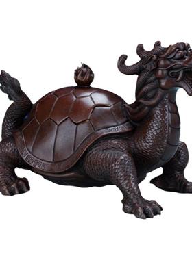 中式纯铜龙龟摆件办公室招财礼品