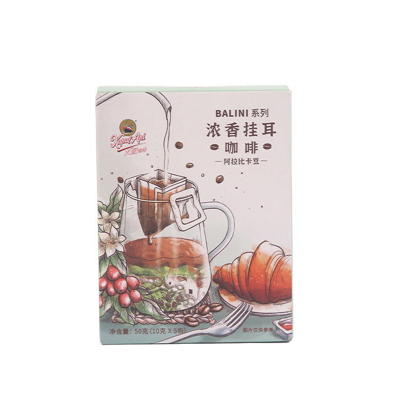 印尼原装进口浓香火船咖啡牌挂耳咖啡50g手冲过滤式黑进口咖啡