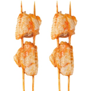 奥尔良翅中串70g 15串冷冻大肉串烤鸡翅烤中翅半成品调理腌制烧烤