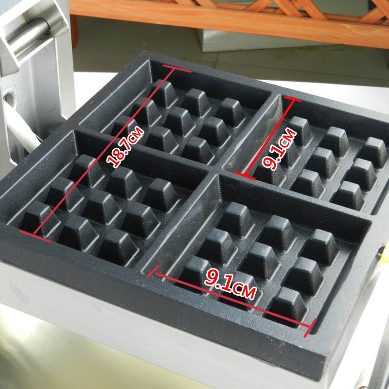 EB-852S商用松饼机方形加厚双面恒温电热方格四片两片华夫饼机