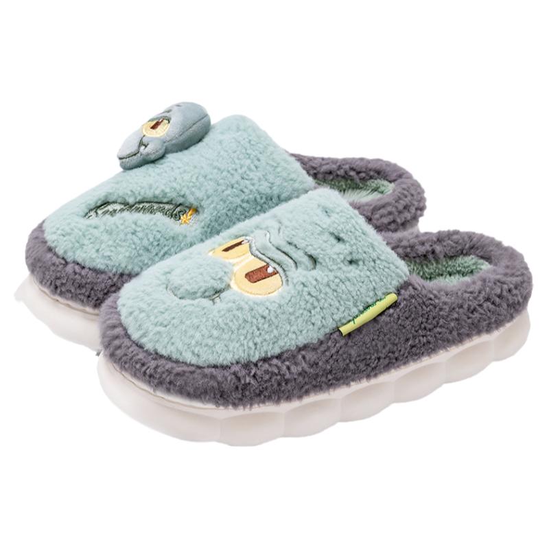 海绵宝宝棉拖鞋男冬季2025新款可爱室内居家居情侣毛绒棉鞋女冬天