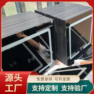 玻璃厂家生产可触控床头柜丝印面板钢化玻璃用桌面钢化玻璃智能