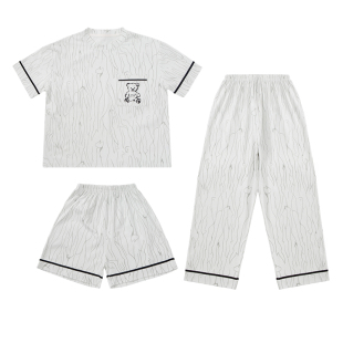 男童夏季薄款棉质睡衣套装宽松短袖中大童家居服8岁9潮