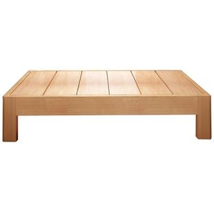 全实木无床头床现代简约可定制任意无靠背榻榻米床矮床排骨架床架