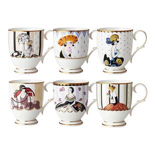 Noritake则武 LADY MUG复古家用骨瓷马克杯大容量收藏送礼水杯