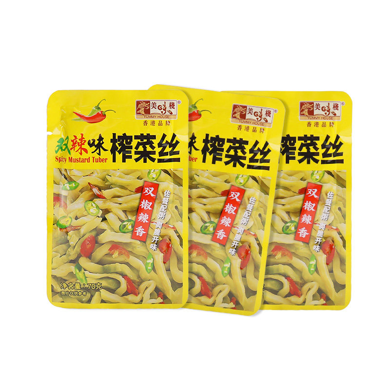 香港美味栈双辣榨菜丝210g即吃好