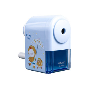 得力卷笔刀削铅笔器手摇学生用多功能钻刨旋绞小学生小型转笔儿童文具学习用品车修剥自动进铅机小式刀笔耐用