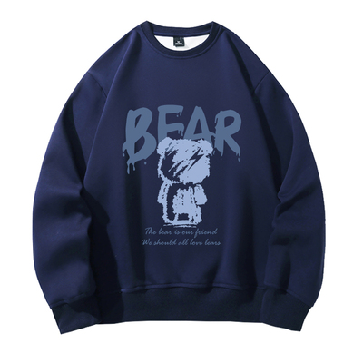 NASA联名2024款秋冬季圆领卫衣男宽松印花落肩袖加绒加厚外套nis