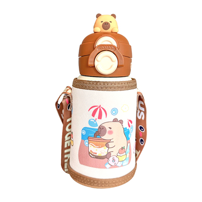 儿童保温水杯幼儿园防摔上学专用带吸管双饮学生水壶大容量宝宝杯