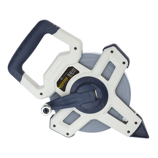 长城精工尼龙覆膜钢卷尺50米三倍速架式工程测量长卷尺30米100米