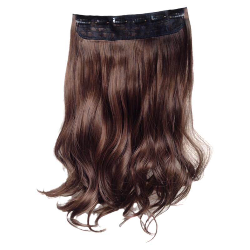 假发片女大波浪一片式加厚微卷梨花接发片仿真无痕隐形接长卷发片