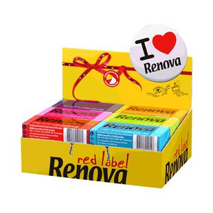 Renova进口彩色香味手帕纸面巾纸餐巾纸随身外出装便捷式小包纸巾
