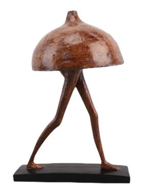 现代简约创意抽象蘑菇人物摆件