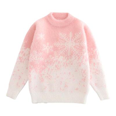 女童冬季水貂绒毛衣打底衫