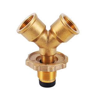 液化气瓶钢瓶一分两路煤气罐分流减压阀三通连接头灶具配件分气头