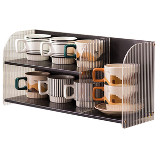 杯架杯子收纳置物架桌面水杯茶杯马克放咖啡玻璃杯架子盒水吧整理