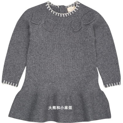 哥本哈根秋冬女童连衣裙针织衫